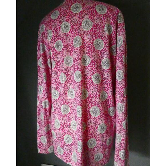 Cosabella Women's Large Floral Henley  Blouse Long Sleeves Colorful - Picture 5 of 6